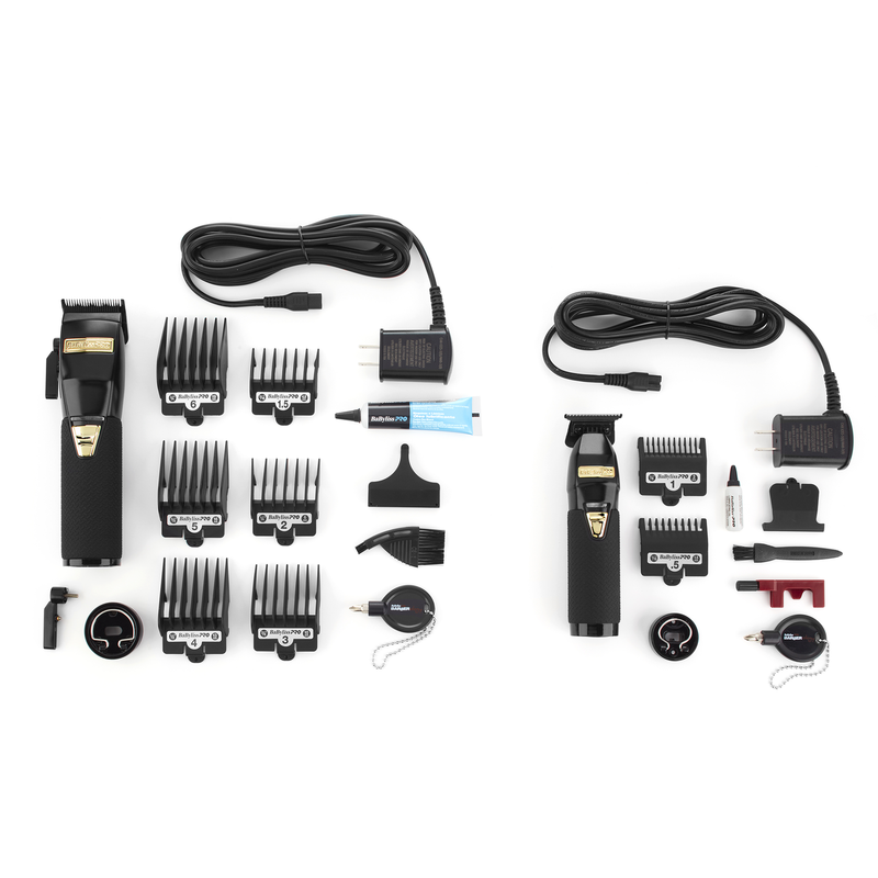 Clipper, Trimmer & Charging Base Set (Black) BabylissPro LimitedFX Boost+ Collection FXHOLPKCTB-B